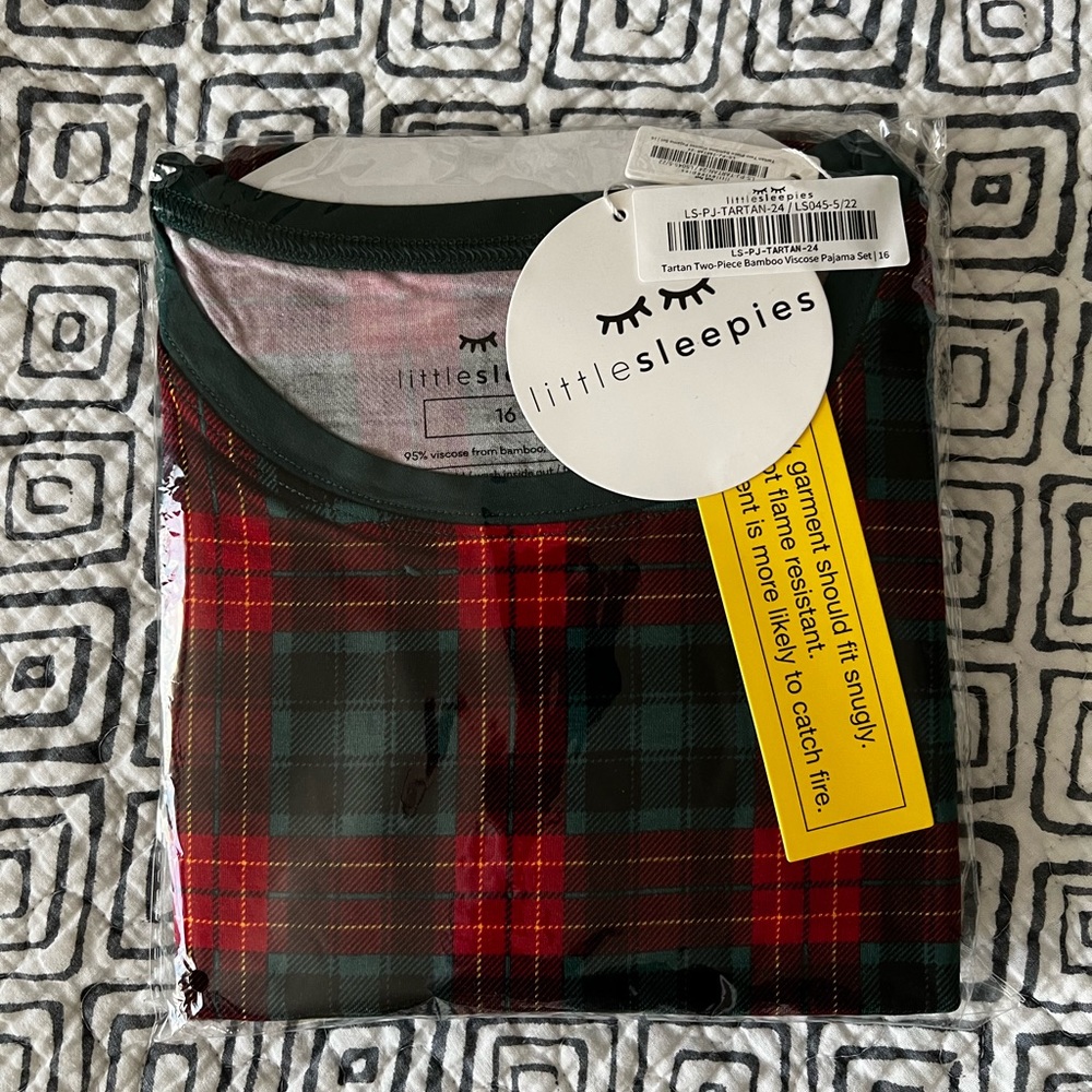 Little Sleepies Tartan 2-piece pajama set
